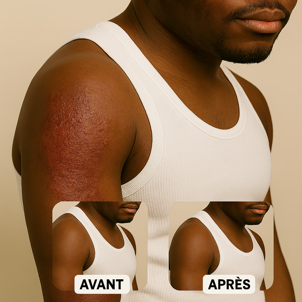 Photo de la peau après l'utilisation de la crème