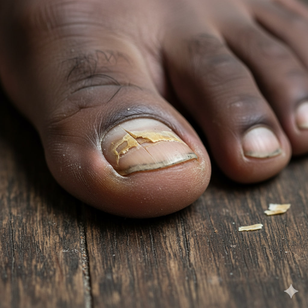 Illustration d'ongles cassants