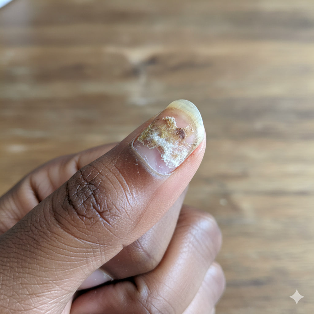 Illustration de la mycose des ongles