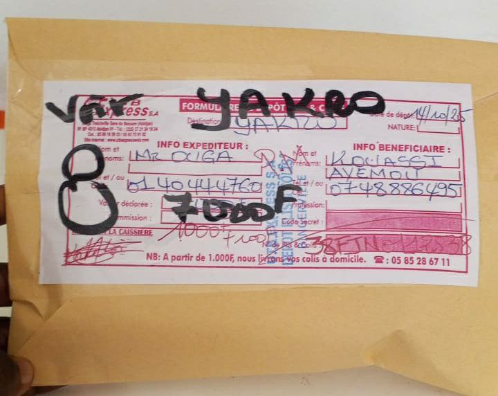 Client Yamoussoukro - Preuve de livraison